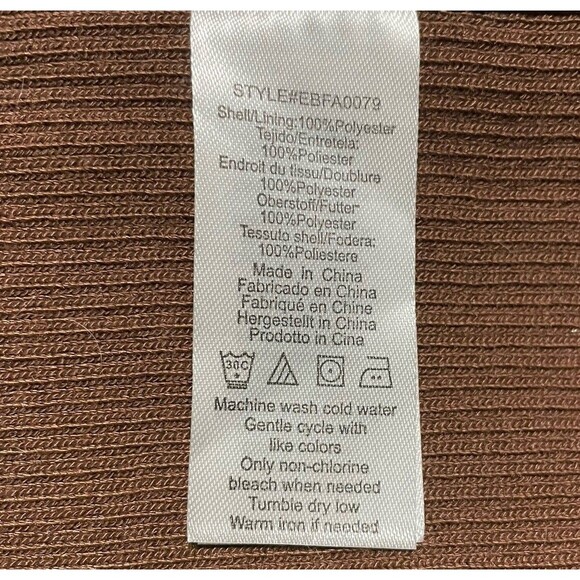 Bienzoe Quilted Casual Vest Sleeveless Jacket Chocolate Brown Women's Medium - Picture 6 of 7